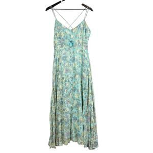 Karina Grimaldi Athena Print Jacquard Dress Maxi Long Blue in Aqualina $328 - S